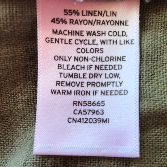 Caslon Camouflage Linen Blend Wide Leg Cropped Jumpsuit  NEW - Picture 7 of 8